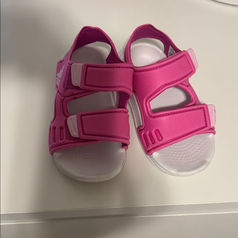 Adidas Pink Velcro Sandals